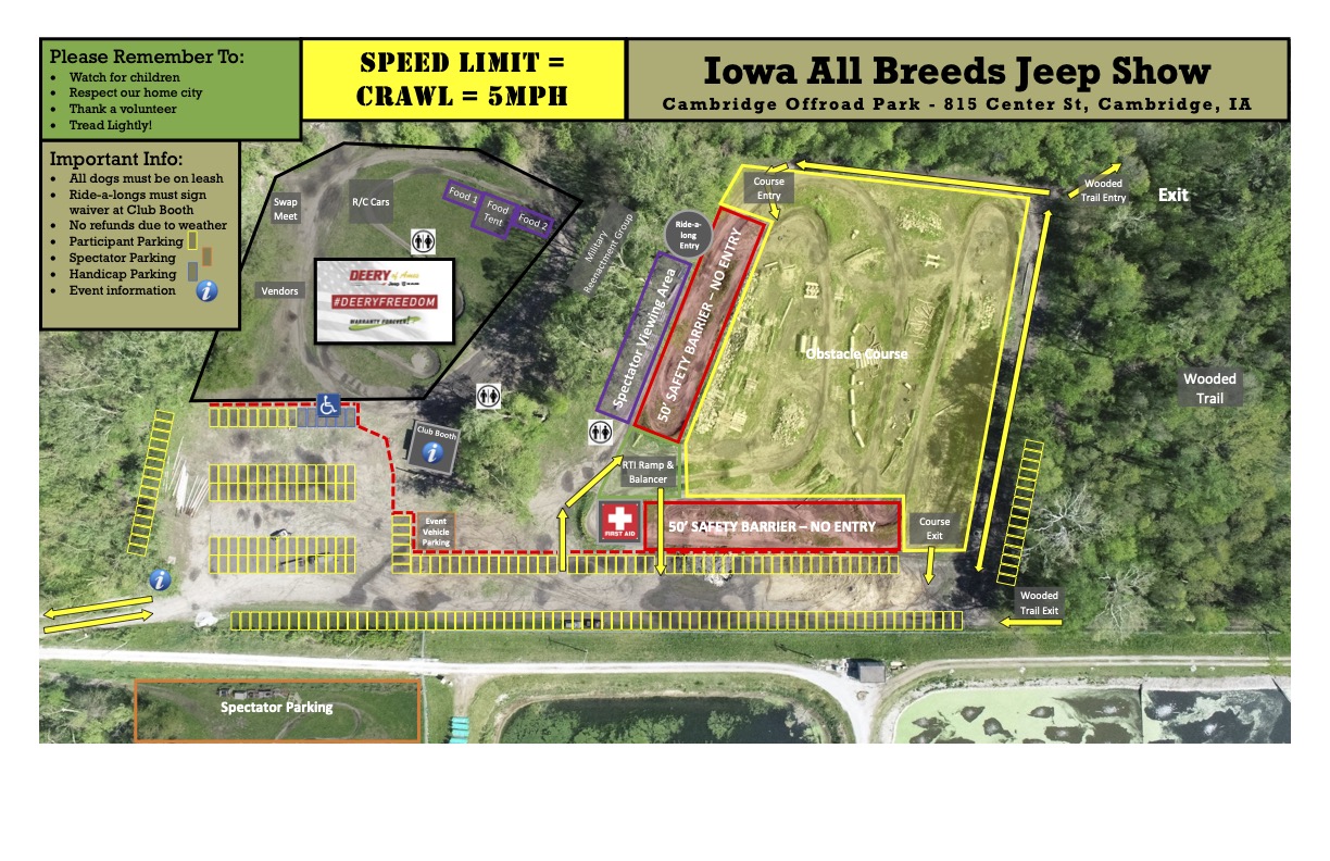 Show Map Iowa All Breeds Jeep Show